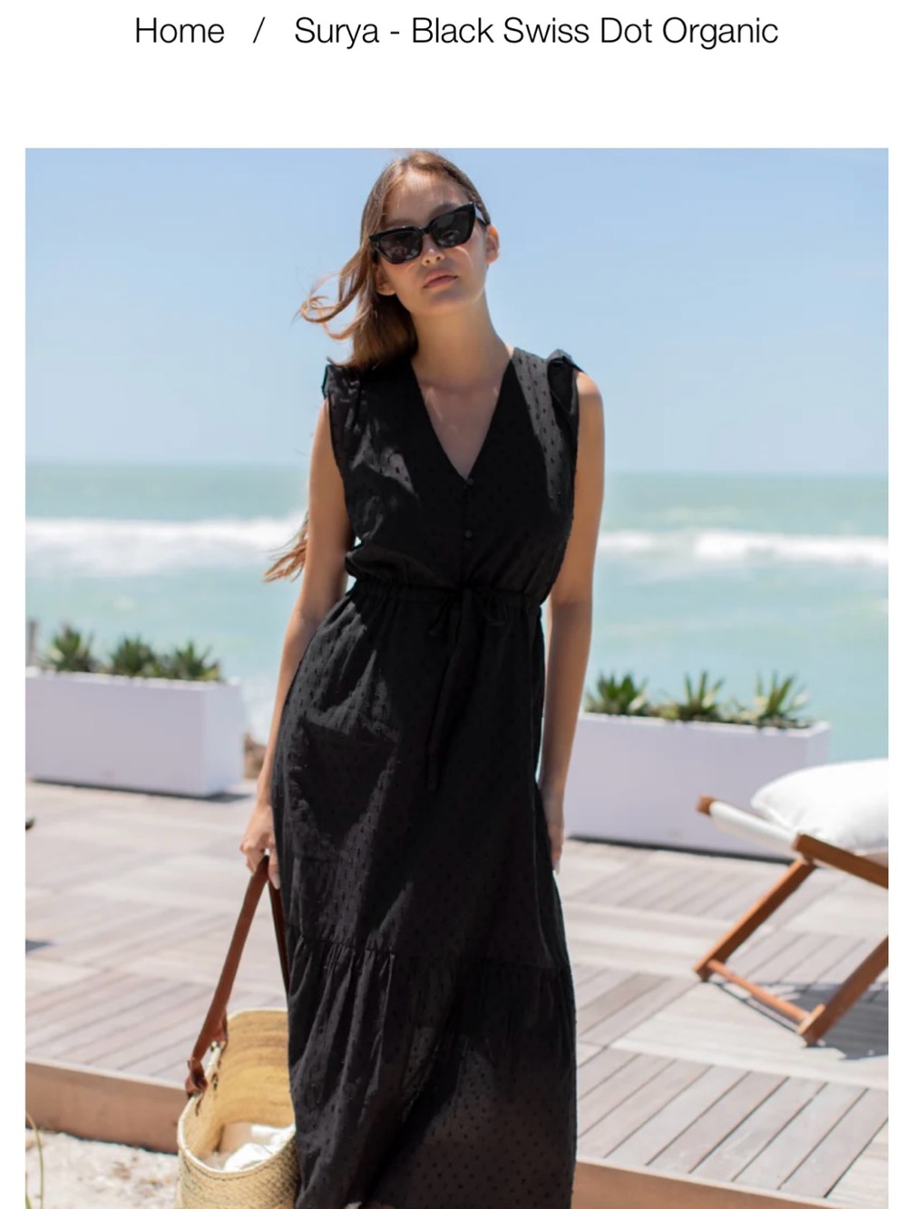 Emerson Fry Black Textured Dress with Subtle Dot Detail (Size Small)